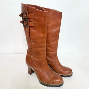Frye Mildred Engineer Buckle Leather Boots
